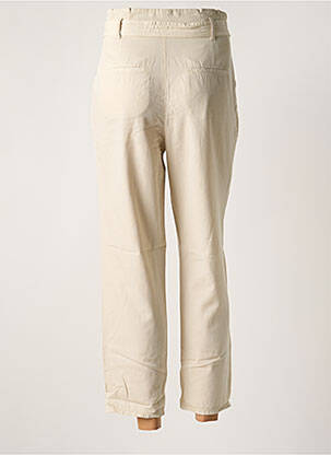 Pantalon 7/8 taille haute taille haute beige SET femme