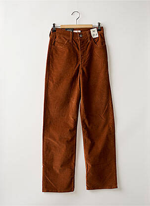 Pantalon droit stretch taille haute marron LEVIS femme