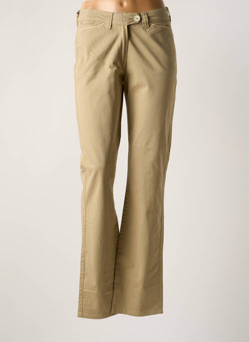 Pantalon chino tissage popeline taille normale beige JOST femme