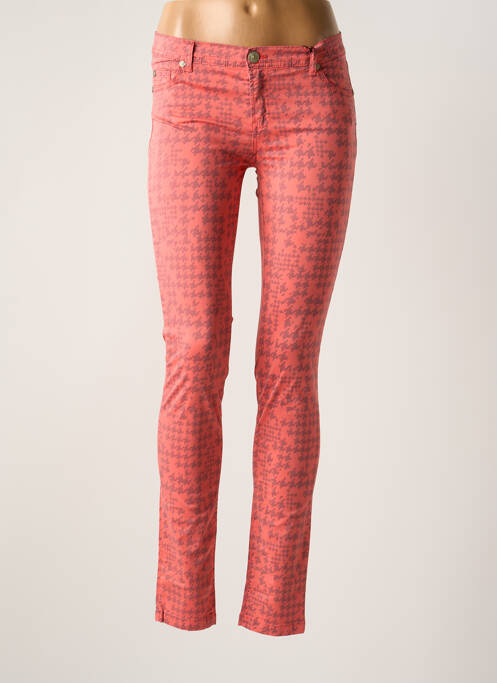 Pantalon slim tissage popeline taille normale rose BLU ERIN femme