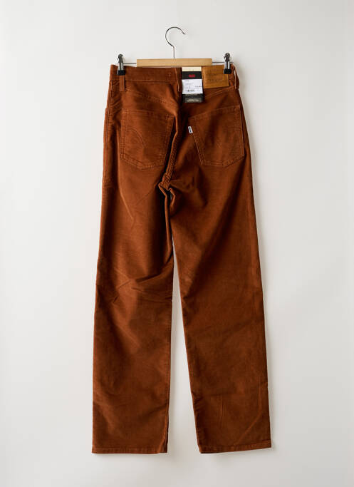 Pantalon droit stretch taille haute marron LEVIS femme