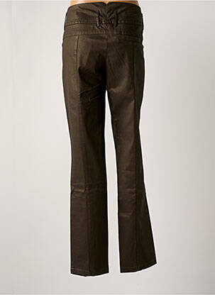 Pantalon droit stretch taille basse marron ONE STEP femme
