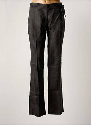 Pantalon droit taille normale taille normale noir LOLA femme
