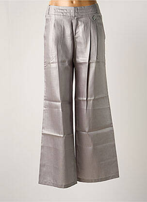 Pantalon large taille à pinces taille normale gris ONE STEP femme