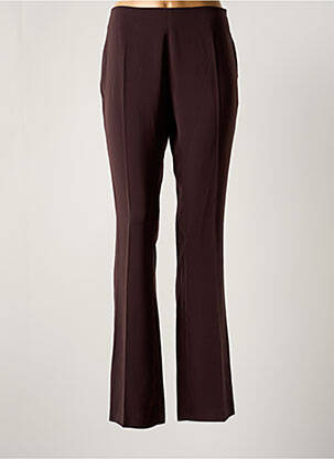 Pantalon droit taille normale taille normale marron LOLA femme