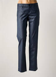 Pantalon droit fermeture zippée sous rabat boutonné taille normale bleu LOLA femme