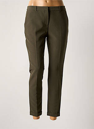Pantalon 7/8 stretch taille normale vert CHROM femme