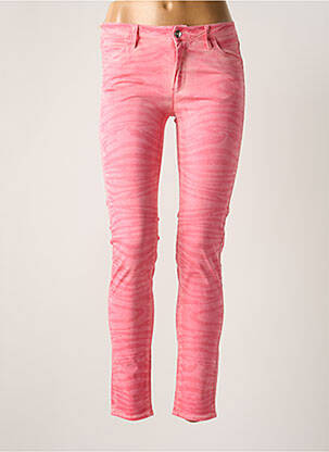 Pantalon slim stretch taille normale rose REIKO femme