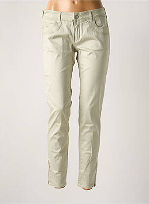 Pantalon slim taille basse taille basse beige NFY femme