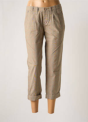 Pantacourt tissage popeline taille normale beige FREEMAN T.PORTER femme