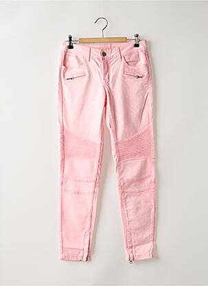 Pantalon slim stretch taille normale rose CORLEONE femme