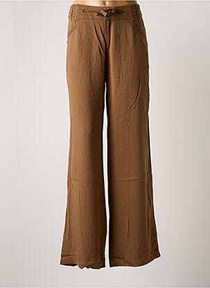 Pantalon large marron SALT & PEPPER pour femme