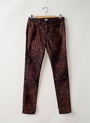 Pantalon slim marron REIKO pour femme