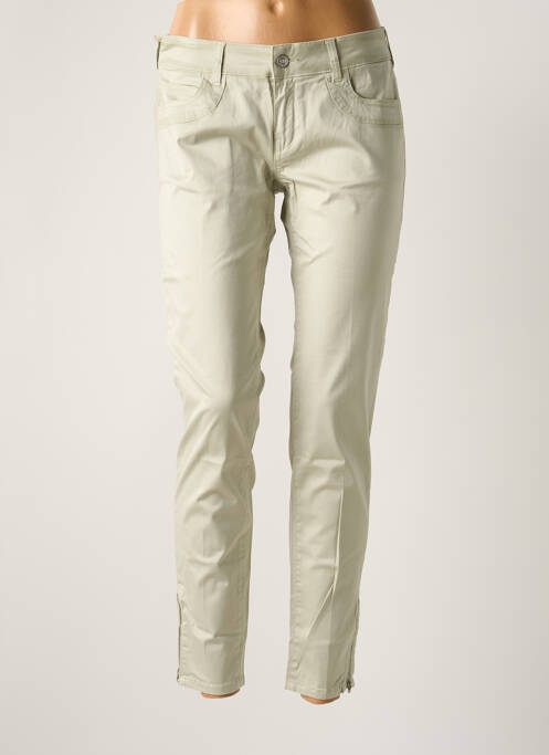 Pantalon slim taille basse taille basse beige NFY femme