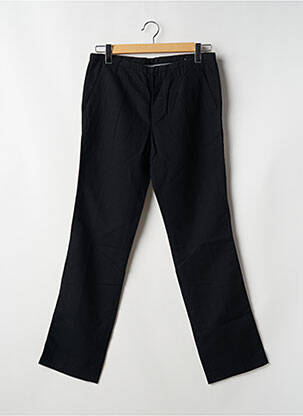 Pantalon droit fermeture zippée sous rabat avec crochet noir MY PANTS homme
