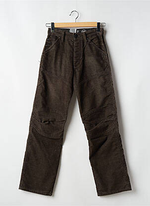 Pantalon droit tissage velours marron G STAR homme