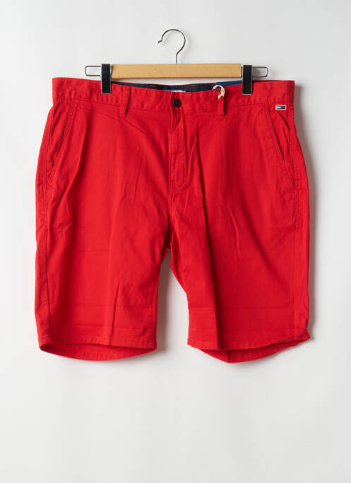 Bermuda coupe droite rouge TOMMY HILFIGER homme