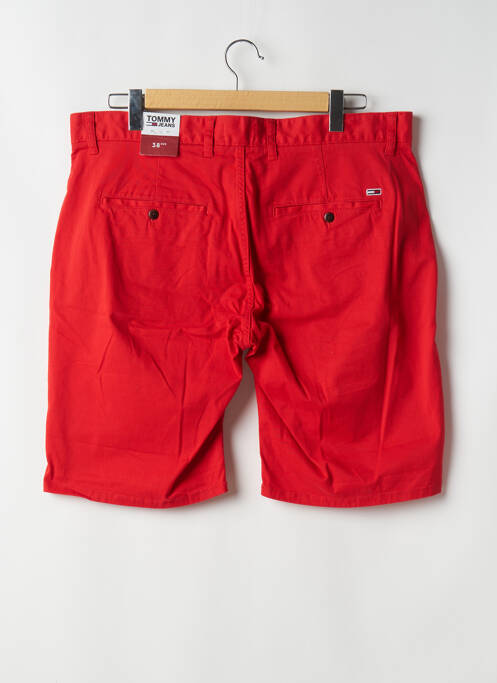 Bermuda coupe droite rouge TOMMY HILFIGER homme