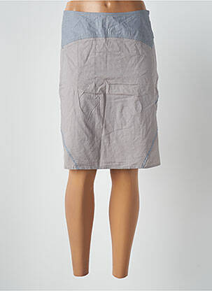 Jupe mi-longue fermeture zip latéral gris SALT & PEPPER femme