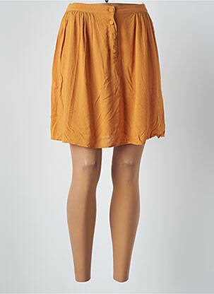 Jupe courte taille haute orange DES PETITS HAUTS femme
