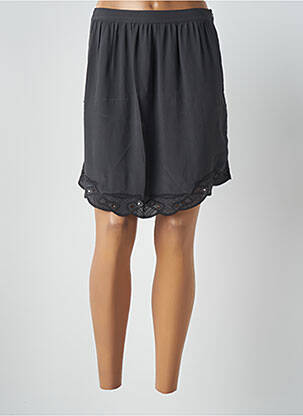 Jupe courte taille haute gris SET femme