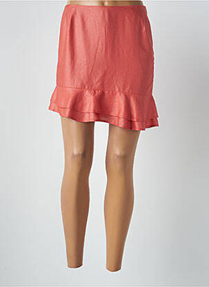 Jupe courte taille haute orange LOLA femme