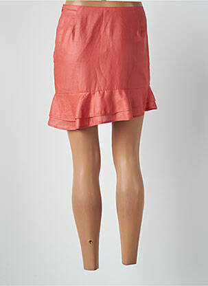Jupe courte taille haute orange LOLA femme