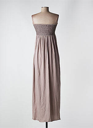 Robe longue sans manche sans manche marron CHARLIE JOE femme