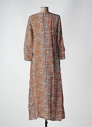 Robe longue manches longues manches longues marron ATTIC AND BARN femme