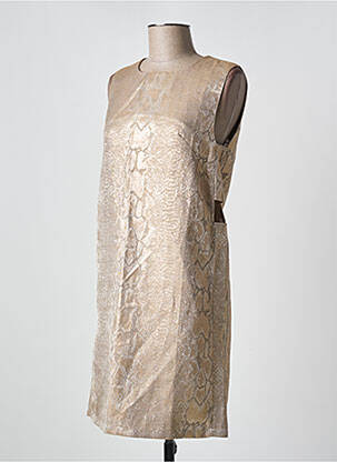 Robe courte fermeture zippée au dos sans manche or GRACE & MILA femme