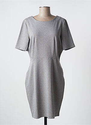 Robe mi-longue manches courtes manches courtes gris VERO MODA femme