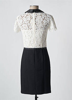 Robe courte fermeture zippée au dos manches courtes blanc SET femme