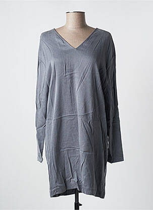 Robe courte manches longues manches longues bleu AMERICAN VINTAGE femme