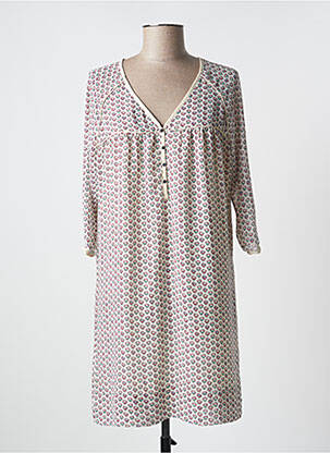 Robe mi-longue manches 3/4 manches 3/4 beige MAISON SCOTCH femme