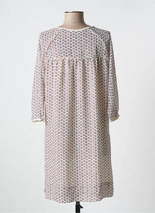 Robe mi-longue manches 3/4 manches 3/4 beige MAISON SCOTCH femme