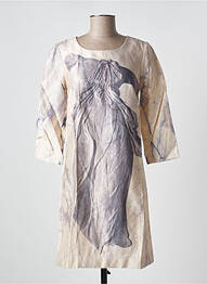 Robe courte fermeture zippée au dos sans manche beige NICE THINGS femme