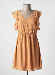 Robe courte manches courtes manches courtes orange VERO MODA femme