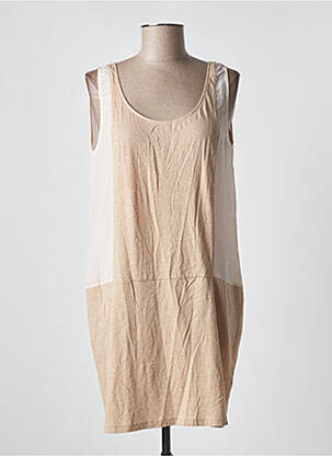 Robe courte sans manche sans manche beige MARIE-SIXTINE femme