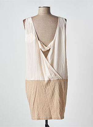 Robe courte sans manche sans manche beige MARIE-SIXTINE femme
