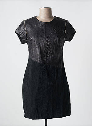Robe courte fermeture zippée au dos manches courtes noir FIRETRAP femme