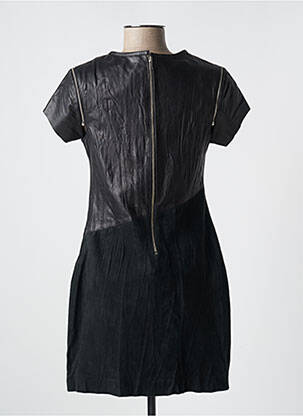 Robe courte fermeture zippée au dos manches courtes noir FIRETRAP femme