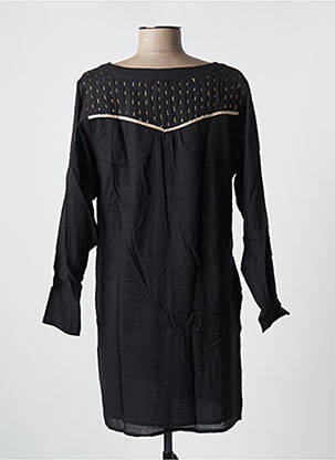 Robe courte manches longues manches longues noir VICTOR B femme