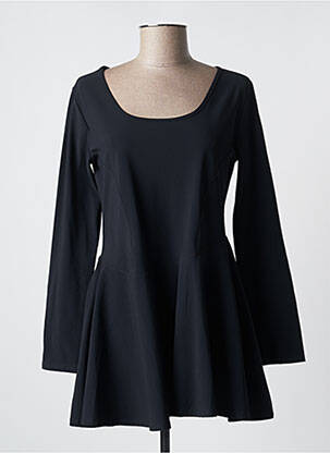 Robe courte manches longues manches longues noir SAH FAMILY femme