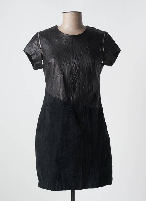 Robe courte fermeture zippée au dos manches courtes noir FIRETRAP femme