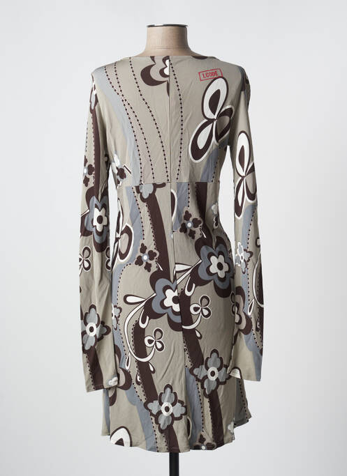 Robe mi-longue gris I.CODE (By IKKS) pour femme