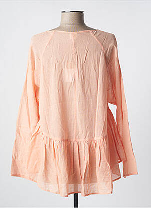 Top coupe cintrée manches longues orange DES PETITS HAUTS femme