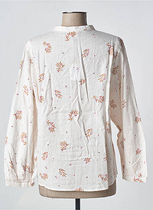 Blouse col rond manches longues beige DES PETITS HAUTS femme