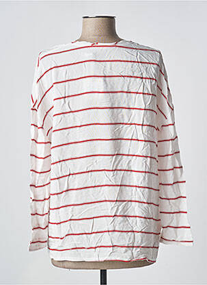 Blouse tissage popeline manches longues rouge AMERICAN VINTAGE femme