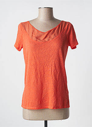 Top stretch manches courtes orange MARIE-SIXTINE femme