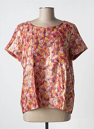 Blouse imprimé fantaisie manches courtes rose DES PETITS HAUTS femme